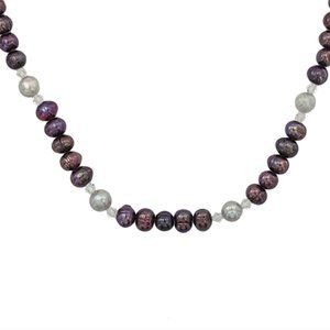 NWOT Freshwater Pearl Necklace 18" with crystal